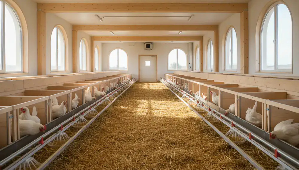 Clean and professional farm environment for poultry